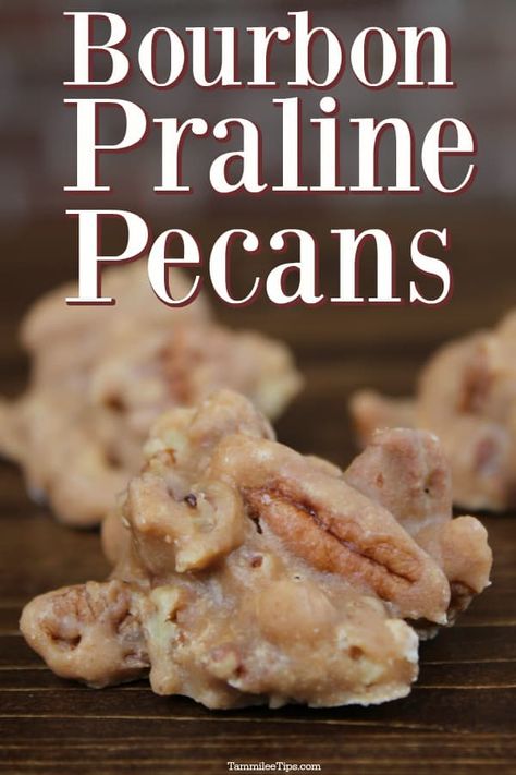 How to make delicious Bourbon Praline Pecans! These DIY holiday gifts are easy to make and taste amazing. The perfect southern sweet treat. Praline Pecans Recipe, Famous Fudge, Praline Pecans, Spicy Almonds, Praline Recipe, Chocolate Shortbread Cookies, Butter Pecan Cookies, Fluff Desserts, Pecan Pralines