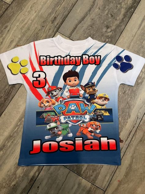 3d Shirts, Add Pictures, Sublimation Shirt, Paw Patrol Birthday, Sublime Shirt, 3d Shirt, Birthday Shirt, Paw Patrol, Birthday Shirts