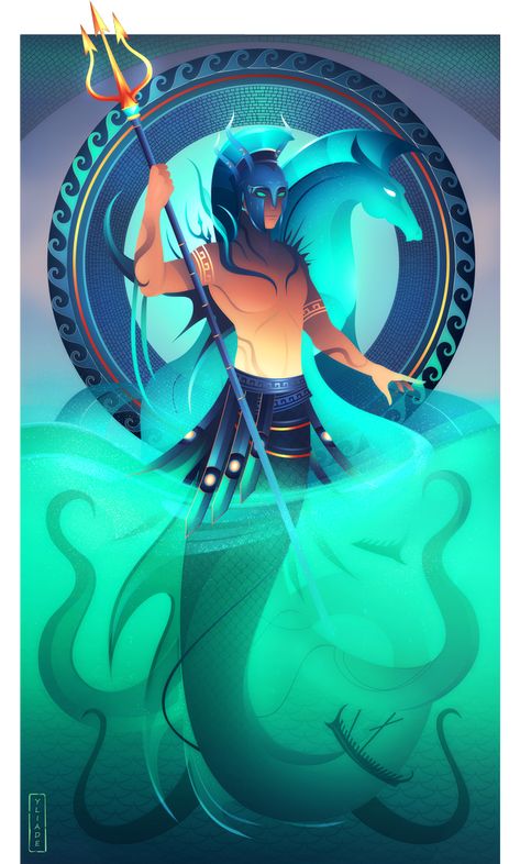 Poseidon God Art, Triton God, Poseidon Art, Poseidon Greek Mythology, Poseidon God, Greek Goddess Art, Greek Pantheon, Greek Mythology Gods, Timur Tengah