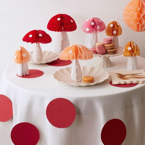 All Posts • Instagram Mushroom Decorations, Meri Meri Party, Fairy Garden Birthday Party, Honeycomb Decorations, Garden Party Birthday, Fairy Birthday Party, Party Room, Honeycomb Paper, Mushroom Decor