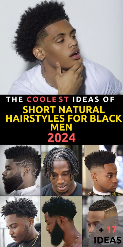 Elevate your grooming game with the Top 17 Short Natural Haircuts for Black Men in 2024: Embrace Your Style! Whether you prefer braids, wavy, or curly hairstyles, our curated list offers inspiration for every taste. Embrace your natural hair texture and express your unique style with confidence. Make a statement and step into the new year with a fresh haircut that defines your personal style. Natural Curly Hair Men Haircut, Black Teen Boy Hairstyles, Skin Fade Haircut Men Black, Natural Hair Styles Men, Black Men Natural Hairstyles, Black Men Fade Haircut, Black Men Afro Hairstyles, Black Guy Haircut, Taper Fade Curly Hair Black Men