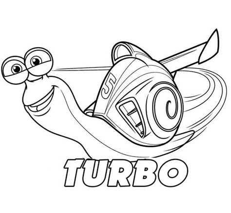 Turbo Movie Coloring Sketch,http://colorasketch.com/turbo-movie-coloring-sketch-free-download/ Turbo Snail Drawing, Turbo Caracol, Turbo Drawing, Dreamworks Turbo, Sean Tattoo, Turbo Movie, Turbo Snail, Coloring Games For Kids, Dreamworks Art