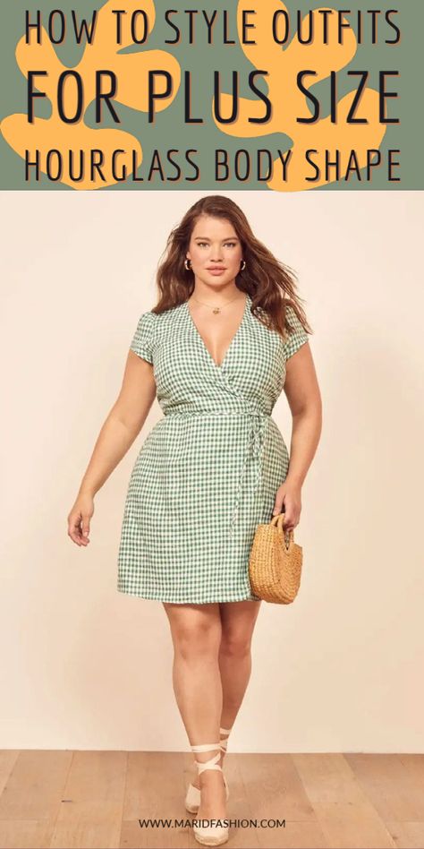 These are plus size hourglass outfits that will work on your body shape, exactly as they should. This is the guide to help you style outfits for your body shape. Those will be outfits that will look so stylish but very flattering on you as well. Dress Styles For Body Types Plus Size, How To Dress Plus Size Hourglass Shape, Flattering Dresses Body Shapes, Circle Body Shape Outfits, Hourglass Plus Size Outfits, Flattering Outfits For Plus Size Summer, Chubby Hourglass Outfits, Hourglass Figure Outfits Plus Size, Chubby Hourglass Shape