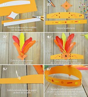 Activité manuelle pour les enfants - Fabriquer une coiffe pour le carnaval de Rio Indian Birthday Parties, Thanksgiving Crafts For Toddlers, Carnival Crafts, Forest School Activities, School Kids Crafts, Thanksgiving Baby, Indian Party, Thanksgiving Crafts, Toddler Crafts