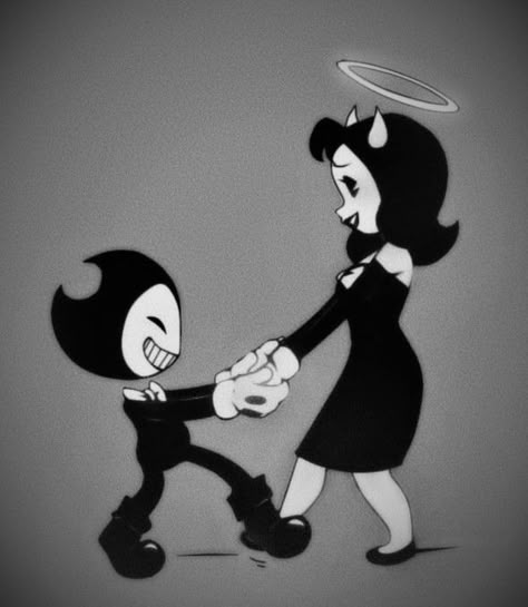 Bendy And Alice Angel Wallpaper, Bendy And Alice Angel Matching Pfp, Bendy And Alice Angel Love, Bendy And Angel, Alice Angel And Bendy, Bendy Alice Angel, Alice And Bendy, Bendy And Alice Angel, Bendy X Alice