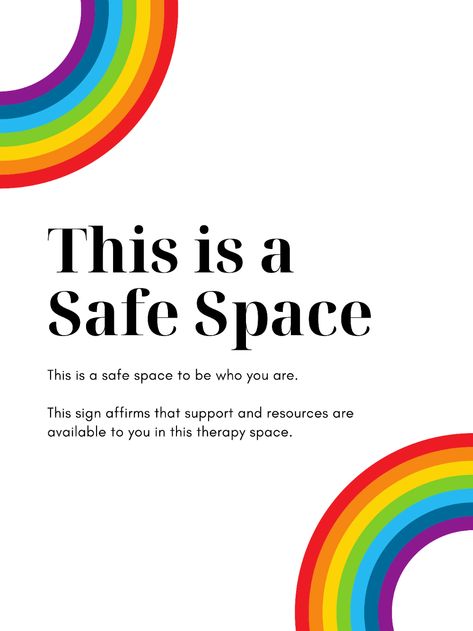 Safe Space Poster, Cornwall House, Gender Affirming, Therapy Practice, Gender Nonconforming, Executive Functioning Skills, Art Therapist, Gender Inclusive, Spectrum Disorder