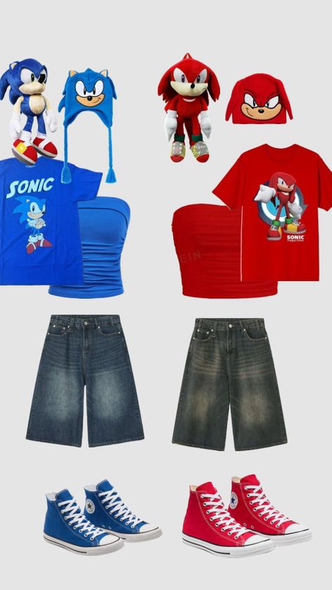 sonic and knuckles costume bc i want it to be halloween and this is what me and my friend are going as😋 Knuckles Costume, Sonic And Knuckles, Sonic Costume, Cute Group Halloween Costumes, Sonic & Knuckles, Duo Halloween Costumes, Me And My Friend, Outfit Inspo Casual, Group Halloween Costumes