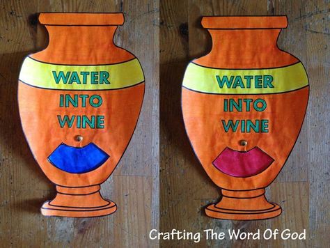 In The Beginning Was The Word Craft, Water Into Wine Craft Preschool, Jesus First Miracle Craft, Water To Wine Craft Sunday School, Water To Wine Craft, Jesus Turns Water Into Wine Craft, Miracles Of Jesus Crafts, Water Into Wine Craft, Jesus Crafts For Kids