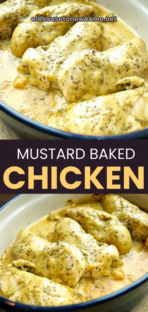 We have 10 different flavors of mustard in our fridge right now and I have been wanting to find some recipes to begin using these bottles up. I don’t actually like honey mustard and I certainly don’t think I would like it baked over chicken, but with so many people sharing the recipe, I decided to entertain the idea of a baked chicken with mustard sauce recipe. Chicken Mustard Recipes, Chicken With Mustard Sauce, Chicken With Mustard, Honey Mustard Chicken Breast, Mustard Chicken Breast, Mustard Sauce Recipe, Juicy Chicken Breast, Mustard Chicken Recipes, Easy Chicken Dinner