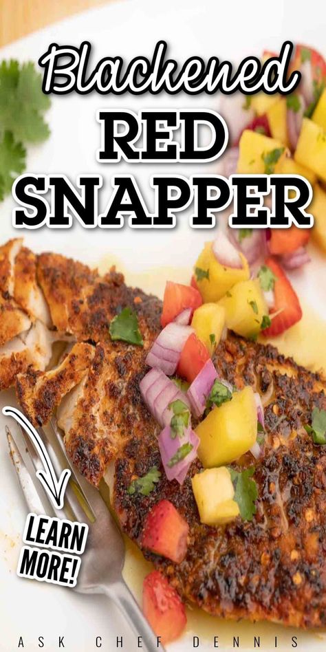 Blackened Red Snapper, Red Snapper Recipes Baked, Snapper Recipes Baked, Grilled Red Snapper, Red Snapper Recipes, Snapper Recipes, Snapper Fish Recipes, Restaurant Style Recipes, Recipe For Dinner