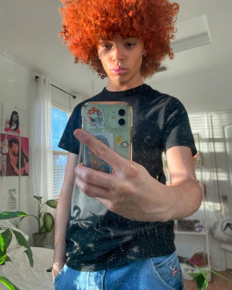 Men Ginger Hair, Half Colored Hair, Ginger Hair Men, Pretty Red Hair, Hair Twists Black, Afro Hairstyles Men, Hair Styles Curly Hair, Styles Curly Hair, Hair Styles Curly