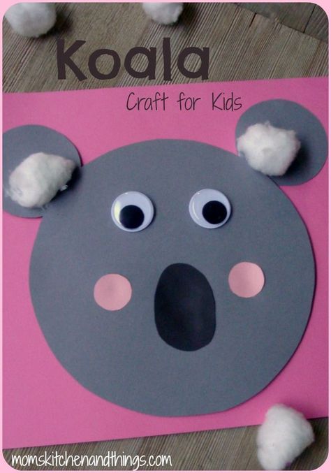 Koala Craft for Kids - Crafty Morning Koala Bear Crafts Preschool, Koala Art Project, Australia Crafts For Toddlers, Koala Preschool Craft, Australia Crafts Preschool, Kangaroo Crafts For Toddlers, Koala Bear Crafts, Koala Craft Preschool, Letter K Crafts For Toddlers