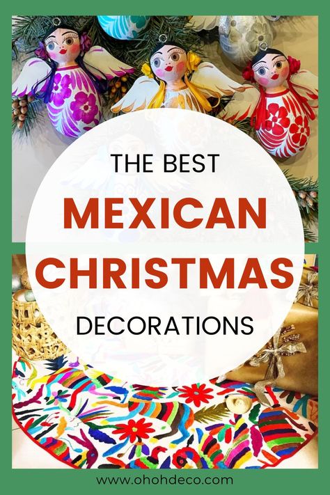 Explore the fascinating world of Mexican Christmas decorations, from traditional to trendy. Discover the rich history behind iconic Mexican holiday symbols like the nativity scene and learn how to incorporate them into your own festive decor. Get inspired to create a unique and culturally vibrant Christmas atmosphere. Spanish Christmas Tree, Mexican Christmas Classroom Door, Mexican Folk Art Christmas, Christmas In Mexico Decorations, Spanish Style Christmas Decor, Multicultural Holiday Decorations, The Symbols Of Christmas, Traditional Mexican Christmas Decorations, Mexican Christmas Decor Ideas