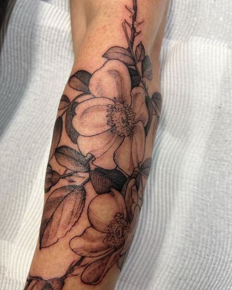 Chelsea Luna | Linework Tattoo on Instagram: "Roses from the Archives . . #floraltattoo #rosetattoo #lineworktattoo #etchingtattoo #blackworktattoo #tattoo" Luna Tattoo, Etching Tattoo, Linework Tattoo, Instagram Roses, Line Work Tattoo, Blackwork Tattoo, Rose Tattoo, Tattoo On, Small Tattoos