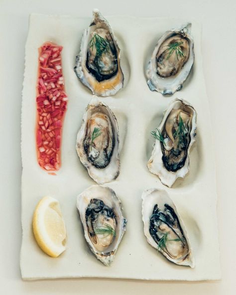 The @syd__kyn x @thewaight ceramic oyster plate is hand moulded around six real oyster shells and takes 48 hours to sculpt and dry. Each plate is made to order and 1:1, meaning no two plates are the same ✨ Like a piece of art. Designed to bring people together around the table.🥲 🍽️ Here is your invitation to elevate the everyday 🦪🍾 Available at www.syd-kyn.com 📷 by @erikaxgil Ceramic Oyster, Oyster Plates, Oyster Shells, Hand Molding, Piece Of Art, People Together, The Table, Molding, Meant To Be