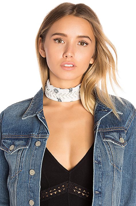 Fallon Monarch Diamante Bandana Choker Bandana Choker, Revolve Clothing, Price Match, 30 Day, Choker, Choker Necklace, Crop Tops, Women's Top, White