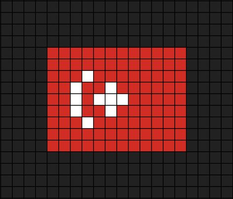 A small pixel art template of the Turkish flag. Flags Pixel Art, Turkey Flag, Turkish Flag, Egypt Flag, Flag Cross Stitch, Flag Beads, Pixel Drawing, How To Shade, Pixel Art Pattern