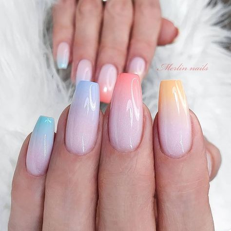 Latest Nail Trends 2023 Summer, Round Ombre Nails, Trendy Nails 2020 Summer, Baby Boomer Colores, Baby Color Nails, Baby Boomer Nails Decoradas, Baby Boomer Nails Color, Nails Ete, Classy Vacation Nails