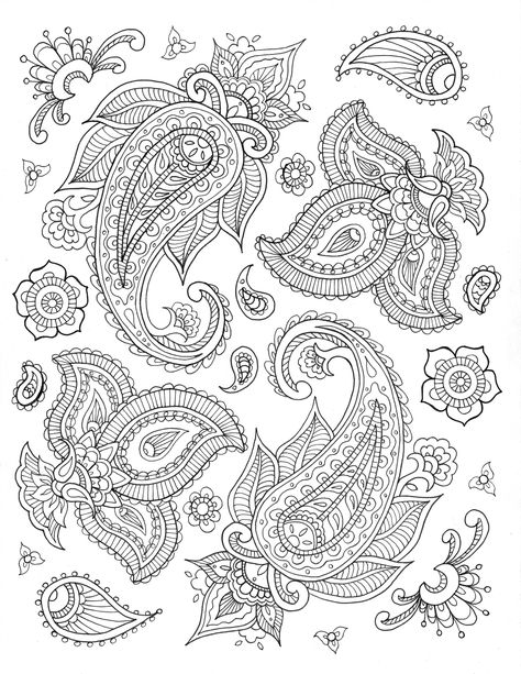 eHow.com : free printable coloring pages by Sarah Hamilton : Paisley : http://www.ehow.com/downloads/abstract-designs/ Paisley Coloring Pages, Paisley Doodle, Printable Colouring, Paisley Color, Muster Tattoos, Designs Coloring Books, Paisley Art, Printable Adult Coloring Pages, Abstract Designs