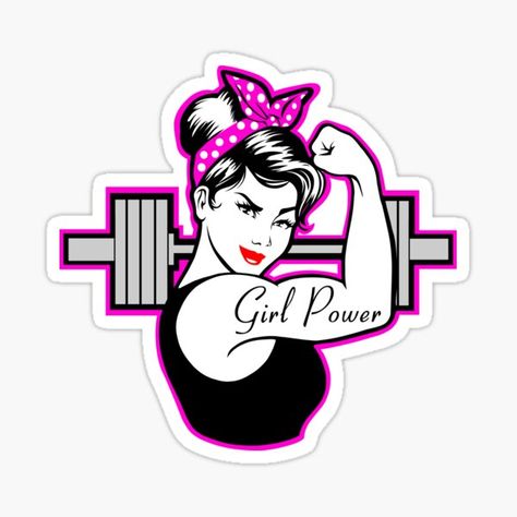 Gym Girlies, Weight Lifting Humor, Fitness Stickers, Women's Bodybuilding, Bodybuilding Girl, Strength Training Women, Muscle Mommy, Girl Power Quotes, Gym Art