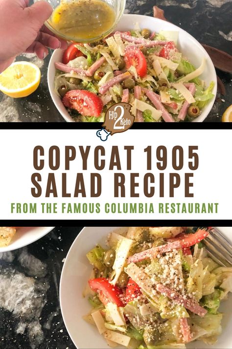 Our copycat 1905 salad is one of the best keto summer salads. The 1905 salad recipe comes from the famous Columbia restaurant. This salad is hearty, flavorful and delicious. 1905 Salad Recipe Columbia, Columbia 1905 Salad, Keto Summer Salads, Hip2keto Recipes, 1905 Salad Recipe, 1905 Salad, Columbia Restaurant, Keto Salads, Keto Side