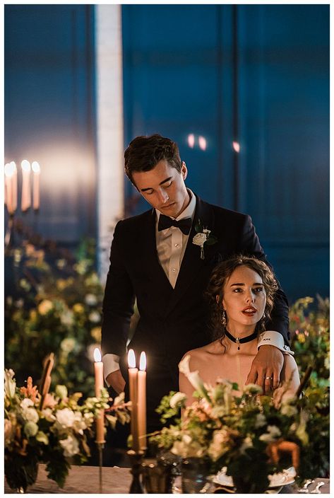 Moody Wedding Lighting, Moody Fall Wedding Photography, Dark Romantic Wedding Photography, Moody Romantic Engagement Photos, Dark Moody Wedding Photography, Types Of Wedding Photography Style, Dark Wedding Photography, Editorial Photography Wedding, Moody Vintage Wedding