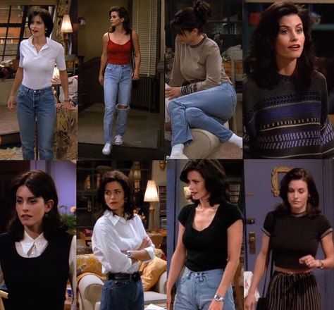 Friends Outfits 90s, Rachel Outfits, Monica Friends, Rachel Green Friends, Friends Outfit, Friends Outfits, Rachel Green Outfits, 90s Inspired Outfits, Best Friend Outfits