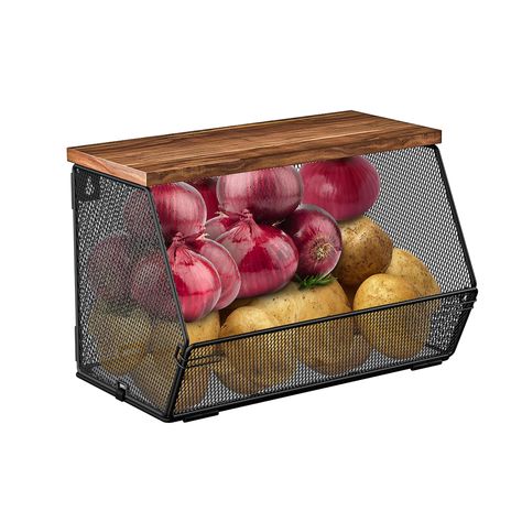 PRICES MAY VARY. 【Multi-purpose Storage Basket 】Litwaro fruit baskets are suitable for kitchen, bathroom, office, pantry and more. For the kitchen countertop organizer, you can store fruit, vegetables, bread, butter jars, coffee and more. 【Wall-mounted & Stackable Wire Basket】Wall basket storage not only easily stacked to hold different items, but also hung on the wall, your countertop will no longer be cluttered. 【Space Saving】Kitchen baskets can hold anything you want, perfect for your counter Onion And Potato Storage, Wall Basket Storage, Store Fruit, Basket For Kitchen, Counter Organizer, Potato Storage, Kitchen Countertop Organization, Office Pantry, Kitchen Counter Organization