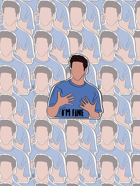 Ross Im Fine, Friends Stickers, Im Fine, Ross Geller, Twisted Sister, Friends Series, I'm Fine, Friends Tv Show, Minimal Chic