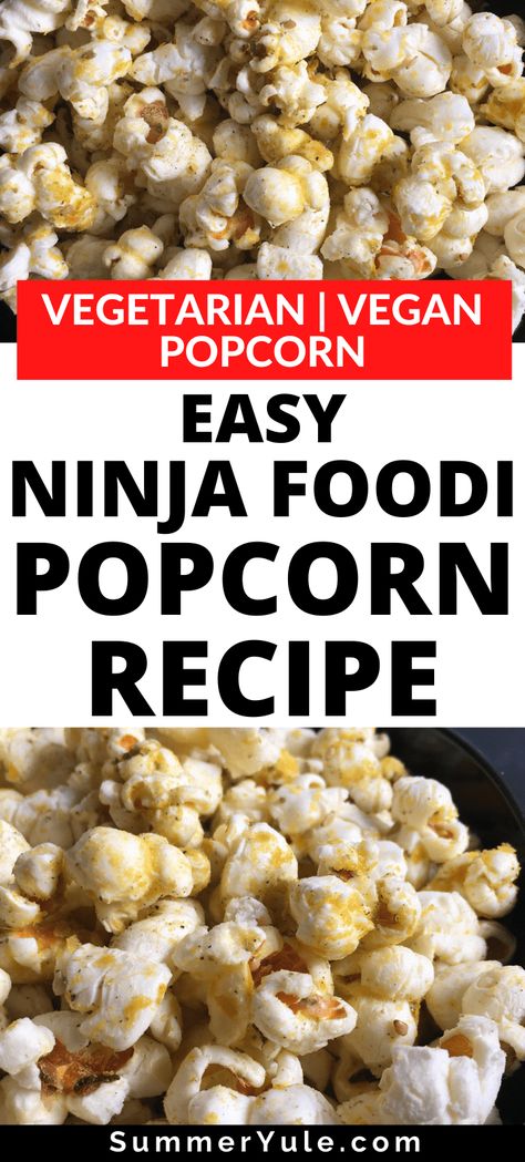 Ninja Foodi Popcorn, Ninja Foodi Recipes Vegetarian, Popcorn In Airfryer, Popcorn Topping Ideas, Healthy Popcorn Toppings, Slow Cooker Ravioli, Air Fryer Popcorn, Cooking Popcorn, Slow Cooker Scalloped Potatoes