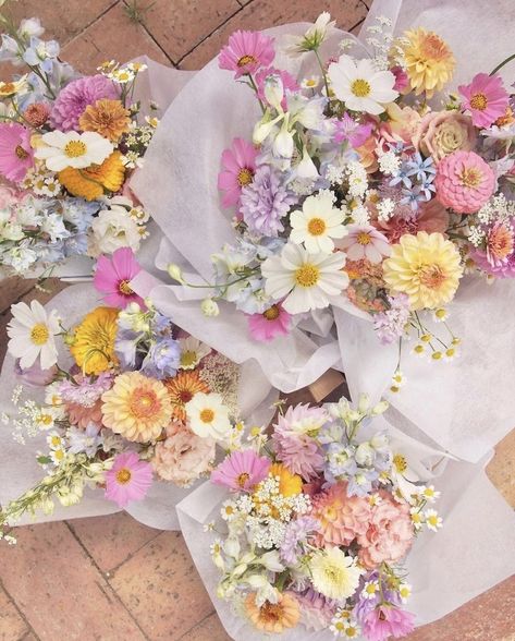 Bridesmaids Bouquets Wildflowers, Pastel Wildflower Bouquet, March Weddings, Spring Planting, Wedding Instagram, Adelaide Hills, Boquette Flowers, Flower Therapy, Theme Color