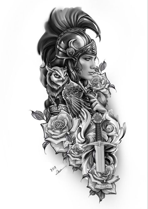 Athena Tattoos For Women, Women Warriors Tattoo, Warrior Mom Tattoo, Amazonian Warrior Tattoo, Female Worrier Tattoo, Amazon Warrior Tattoo, Feminine Warrior Tattoo, Goddess Tattoo Design Greek Mythology, Women Warrior Tattoo