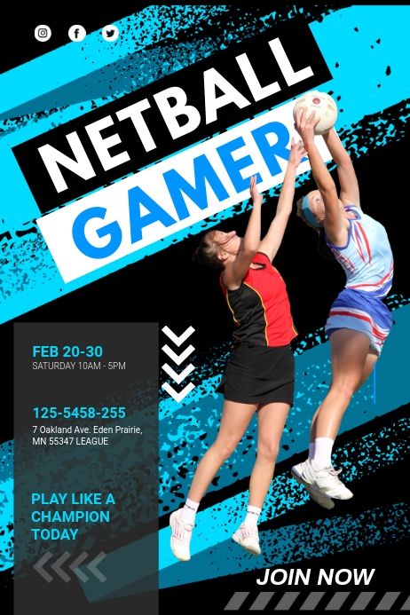 Customizable Design Templates for Netball | PosterMyWall Netball Poster Design, Netball Poster, Netball Games, Payroll Template, Background Search, Invert Colors, Promotional Flyers, Crop Photo, Custom Poster