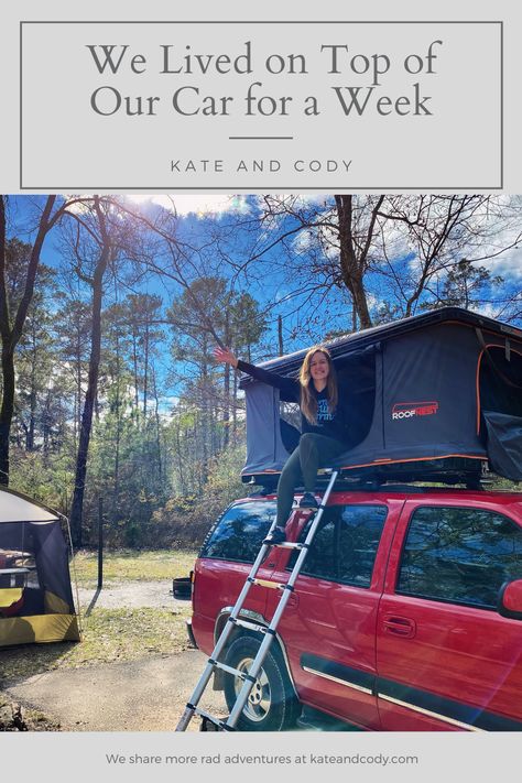 We lived fully outdoors and took our first road trip with our rooftop tent. We shared our experience and what lead us down the path to buy a rooftop tent. #rooftoptent #overlanding #camping Roof Top Tent Camping Setup, Roof Top Tent Camping, Rooftop Camping, Overlanding Camping, Tent For Family, Camping Setup, Rooftop Tent, Tent Lighting, Mini Camper