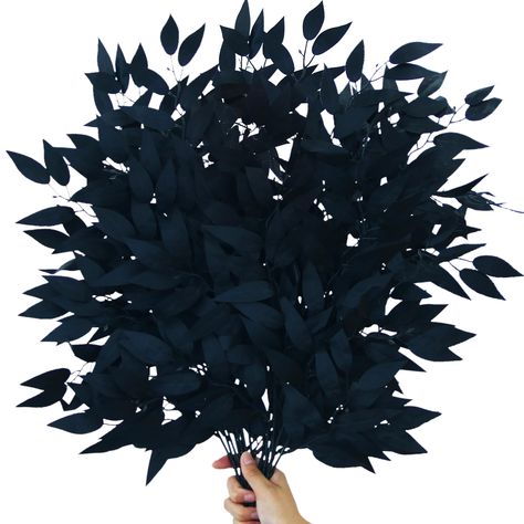 Dark Academia Floral Arrangements, Elegant Halloween Dining Table Decor, Tortured Poets Department Party Decor, Black Wedding Flowers Bouquet, Gothic Centerpieces, Halloween Table Scape, Black Wedding Flowers, Fireplace Table, Leaf Bouquet