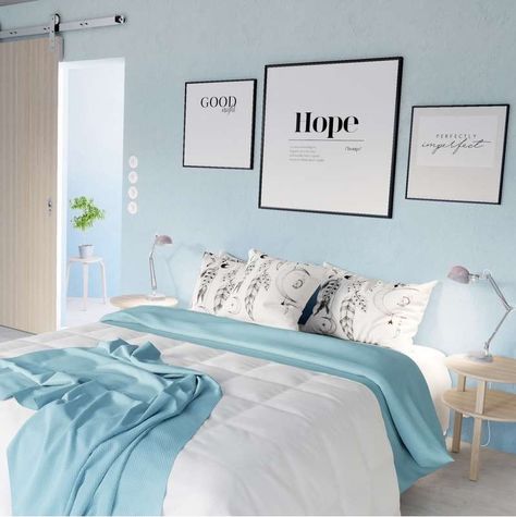 Transform your bedroom into a tranquil haven with soothing blue hues. Discover paint ideas that evoke a sense of calm and serenity, creating the perfect retreat for relaxation and rejuvenation. From pale sky blues to deep navy tones, explore the spectrum of possibilities to elevate your space. 🎨💙 #bluebedroom #tranquildecor #paintideas #serenehaven #bedroomretreat Sky Blue Room Ideas Bedroom, Girls Bedroom Blue Walls, Blue Teenage Girl Bedroom Ideas, Blue Bedroom Wall Decor, Pale Blue Bedroom, Bedroom Painting Ideas, Blue Teen Girl Bedroom, Baby Blue Bedrooms, Light Blue Rooms