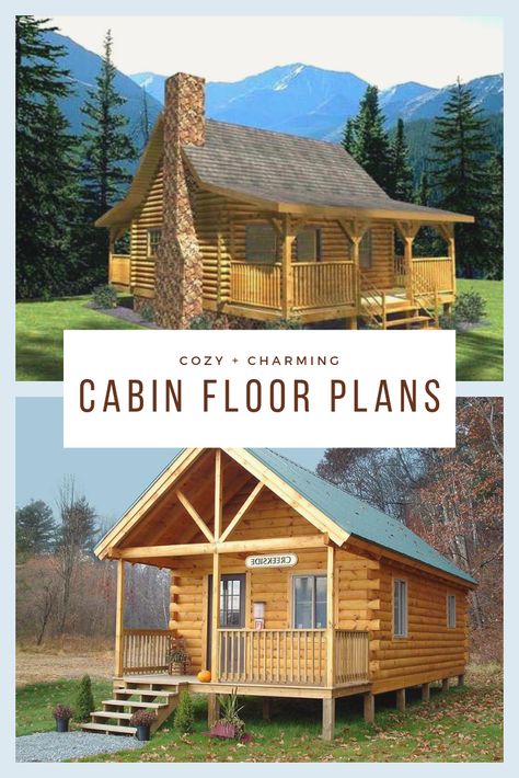 Cabin Floor Plans With Loft 4 Bedroom, Modern Log Cabin Floor Plans, Simple Cabin Layout, Camp Layout Floor Plans, Small Cabin Plans With Loft Forest, One Room Cabin With Loft, Log Cabin Home Designs, Unique Cabin Floor Plans, Small Cabin Style Homes