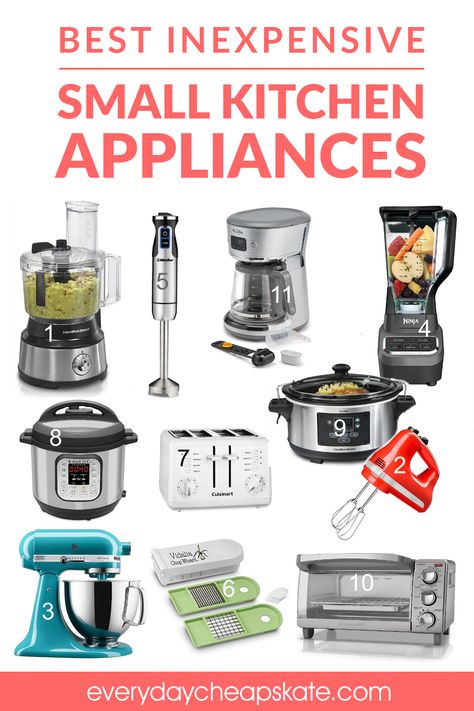 Today ... my picks for Best Inexpensive small kitchen appliances—11 of them! See you there! #bestinexpensive #products #appliances #kitchen Best Small Kitchen Appliances, Best Kitchen Appliances 2023, Appliances Storage Ideas, Kitchen Appliance Ideas, Kitchen Appliance Storage Ideas, Kitchen Appliances Organization, Mary Hunt, Artistic Kitchen, Creative Kitchen Gadgets