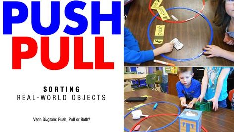 forces-and-motion-sort Push Pull Activities For Kindergarten, Push And Pull Centers, Push Pull Activities For Kids, Push And Pull Experiments For Kids, Pushes And Pulls Kindergarten, Push And Pull Activities For Preschool, Physics Experiments For Kids, Push And Pull Activities, Forces Science