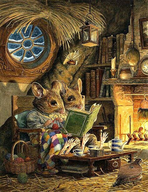 Storybook Art, Art Mignon, Fairytale Art, Art Et Illustration, Reading A Book, Arte Fantasy, Art And Illustration, Beatrix Potter, Woodland Creatures