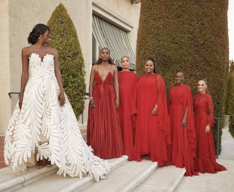 Black Editorial, Mums Wedding, Bridesmaids Gowns, Holy Matrimony, Bridesmaid Ideas, Issa Rae, Wedding Brides, Black Bridesmaids, Mismatched Bridesmaids