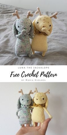 Jackalope Crochet Pattern Free, Jackalope Crochet Pattern, Crochet Taxidermy Pattern Free, Crochet Cryptid Pattern, Jackalope Crochet, Crochet Cryptid Free Pattern, Cryptid Nursery, Crochet Cryptid, Cryptid Crochet