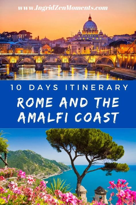 10 Day Amalfi Coast Itinerary, Italy Itinerary 10 Days Amalfi Coast, Almafi Coast Italy Itinerary, Rome And Amalfi Coast Itinerary, Italy Itinerary 10 Days, Rome To Amalfi Coast, Almafi Coast Italy, Places To Visit In Rome, Vacations For Couples