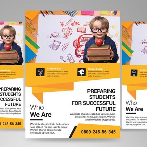 Education flyer Education Flyer, School Promotion, Study University, Education Brochures, Tuition Classes, Open Enrollment, Free Brochure Template, Summer Camps For Kids, Psd Flyer