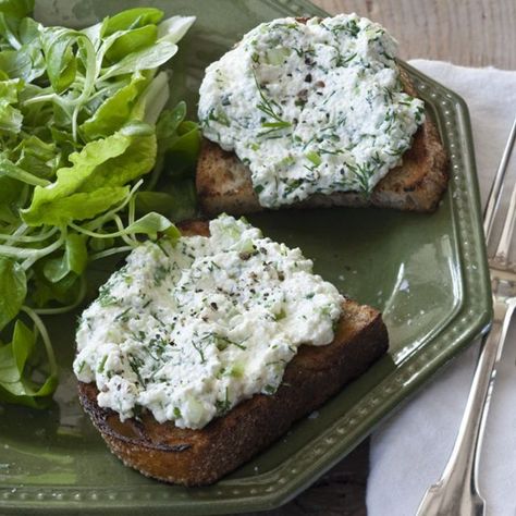 This is perfection! Our family loves it, and whenever we serve it for company, they are so impressed we made our own ricotta! Appy Recipes, Herbed Ricotta, Barefoot Contessa Recipes, Brunch Appetizers, Homemade Ricotta, Tasty Appetizers, Hot Coals, Ricotta Recipes, Ina Garten Recipes