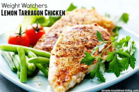 Easy Recipe for Weight Watchers Friendly Grilled Chicken with Lemon and Tarragon Meat And Veggies, Garlic Brown Sugar Chicken, Grilled Lemon Chicken, Brown Sugar Chicken, Protein Bread, Diner Recept, Resep Diet, Low Carb Diets, Carbohydrate Diet