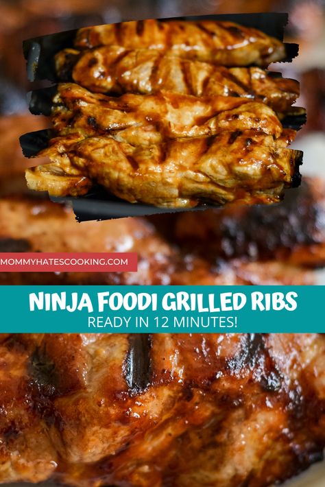 Make these delicious Ninja Foodi Grill Ribs with pork country style ribs, perfectly juicy and boneless made in the Ninja Foodi Grill. Ribs In Ninja Foodi, Pork Country Style Ribs, Grill Ribs, Grilled Ribs, Ninja Foodi Grill, Pork Loin Ribs, Ninja Grill, Pork Ribs Grilled, Boneless Pork Ribs