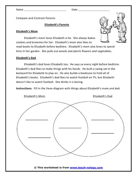 Click to Print! Compare And Contrast Worksheet, Free Printable Christmas Worksheets, Compare Contrast, Middle School Lesson Plans, 4 Grade, Essay Intro, Language Goals, Second Semester, Speech Path