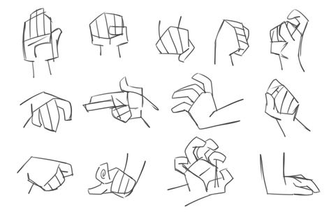 Pointing At Camera Reference Drawing, Hands Art Style, Blocky Art Style Hands, Square Hands Drawing, Rawr Hands, Cartoon Hands, Hand Gestures, Hand Drawing Reference, Online Comics