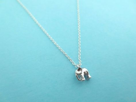 Tiniest, Cute, Baby, Silver, Elephant, Dumbo, Necklace, Dainty, Minimal, Dumbo, Jewelry, Birthday, Friendship, Mom, Sister, Gift, Jewelry Elephant Cute, Silver Elephant, Silver Elephants, Elephant Necklace, Jewelry Birthday, Necklace Dainty, Gift Jewelry, Baby Elephant